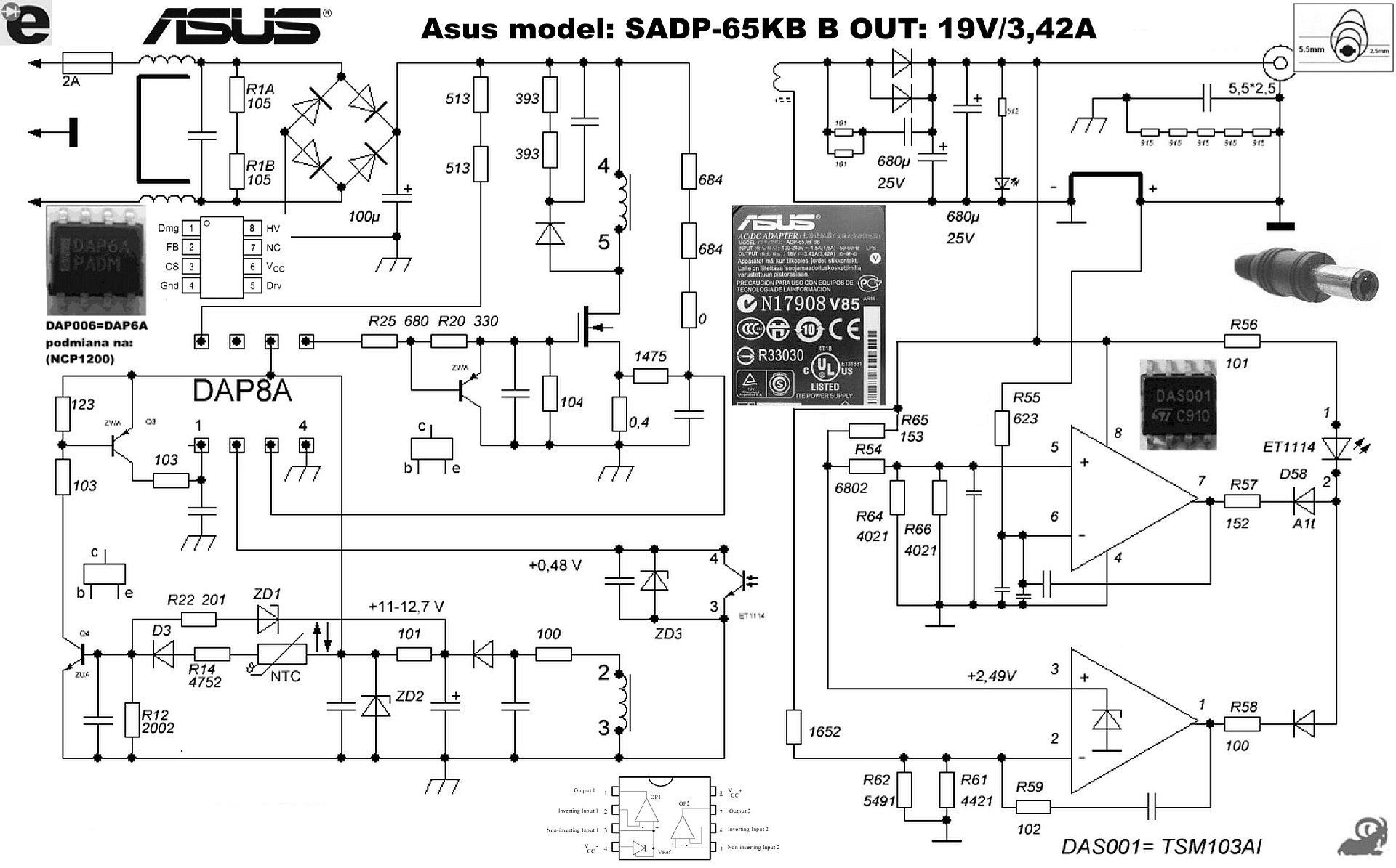 SADP 65KB B Schemat — Asus SADP-65KB_B Schemat.jpg