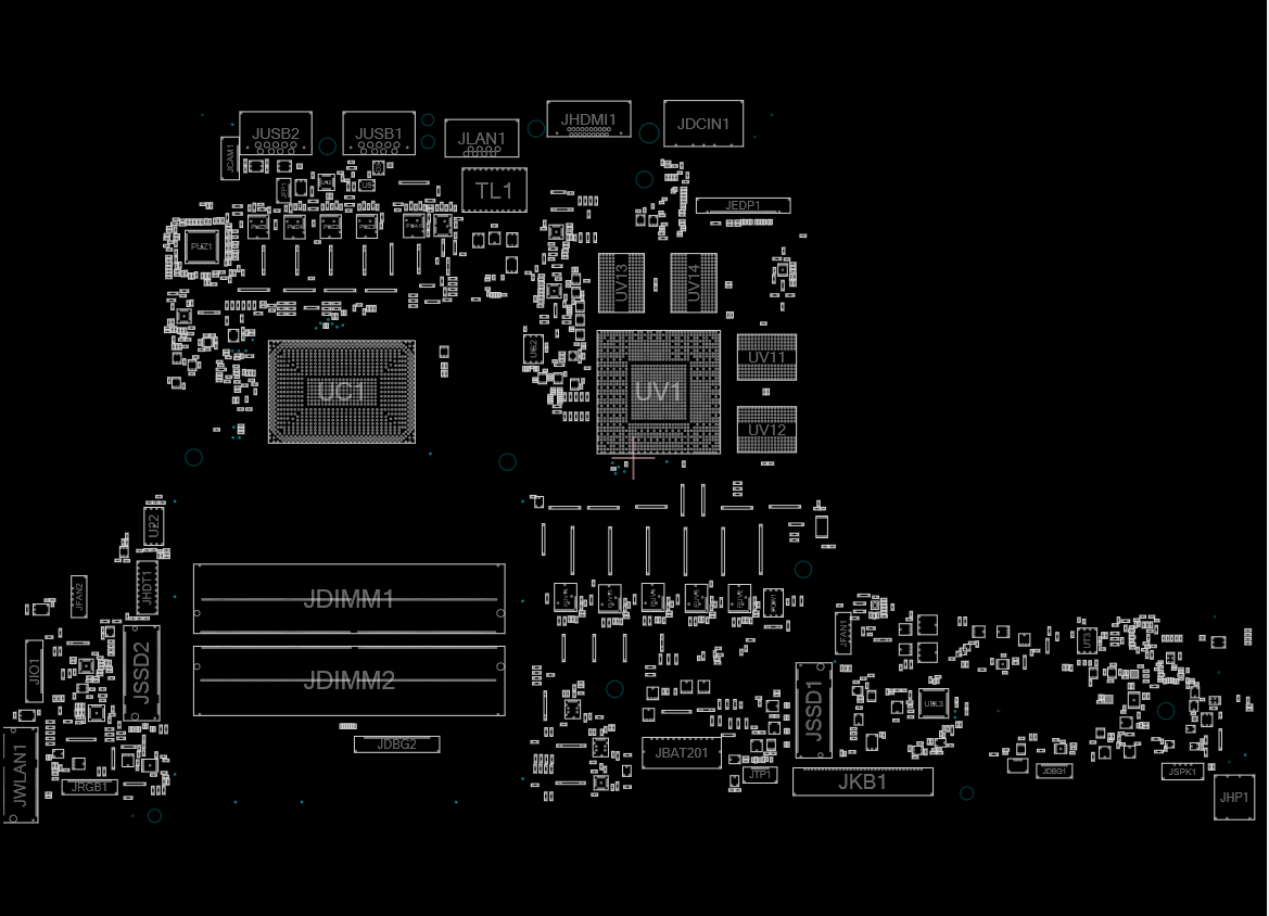 LA M811P REV1A L380 Y580S AMD Boardview(bdv)(.cad) — Capture.PNG